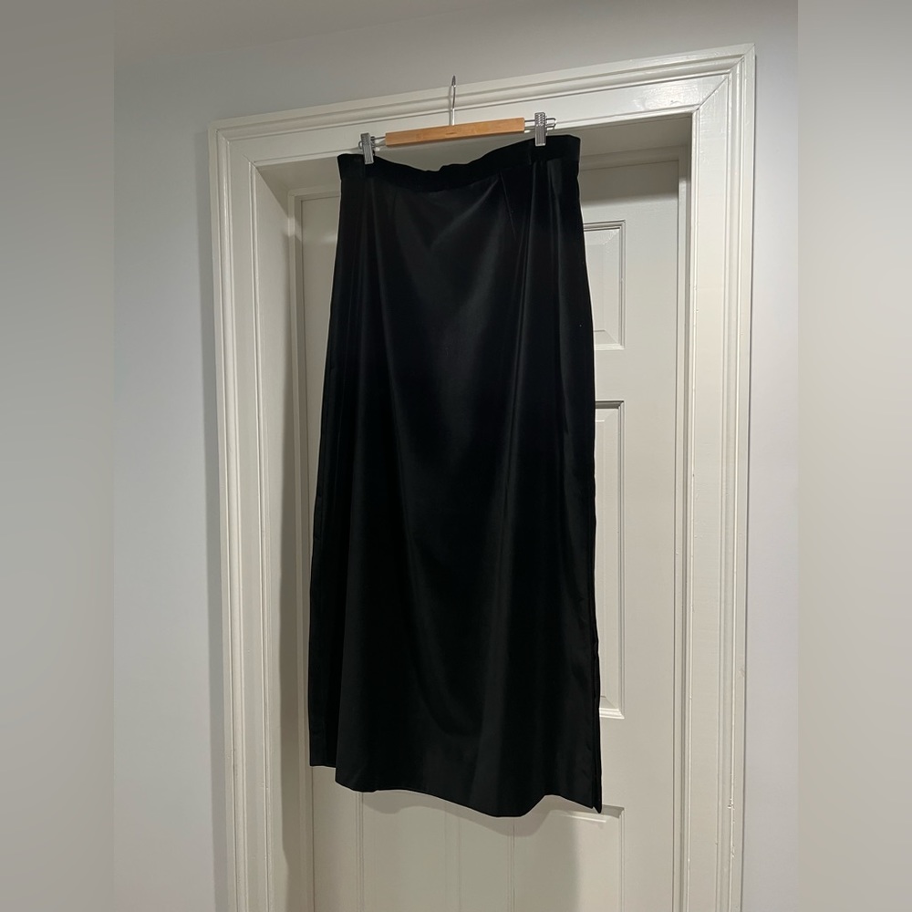 Floor length velvet skirt